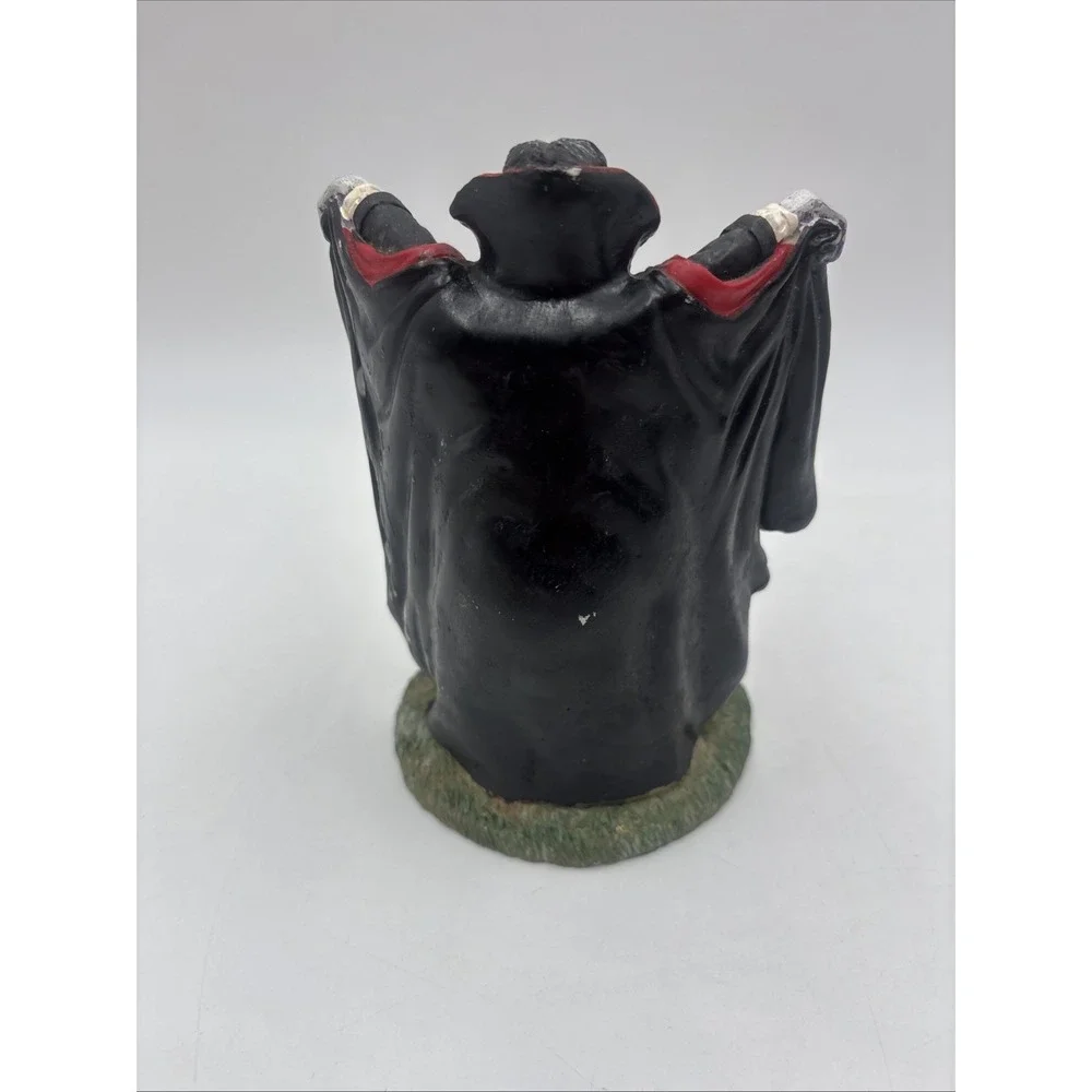 Vintage Vampire Dracula Statue Halloween Tea Votive Candle Holder Fright Light